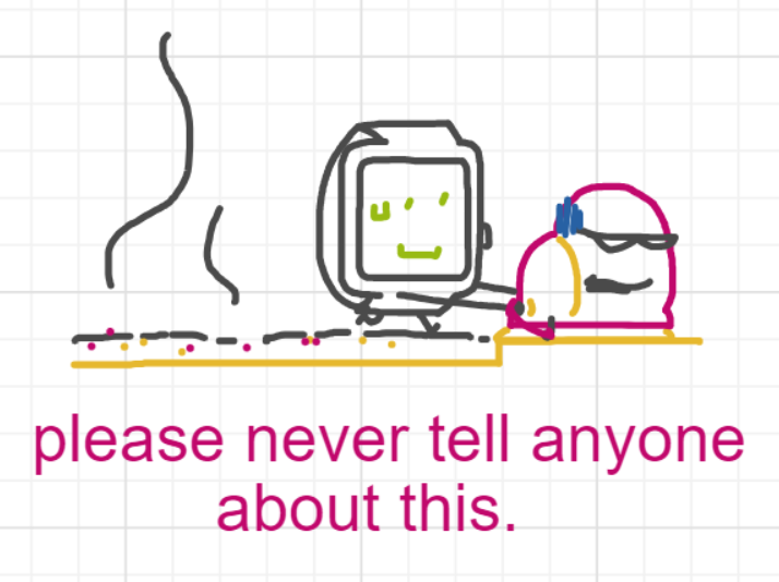 A panel from Running Duos, episode four of the Board Boards object show by Furretwalk/WalkingFurret.